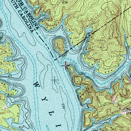 Topographic Map of Torrence Branch, NC