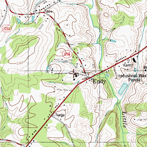 Topographic Map of Township School, NC