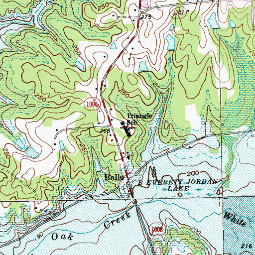 Topographic Map of Triangle School (historical), NC