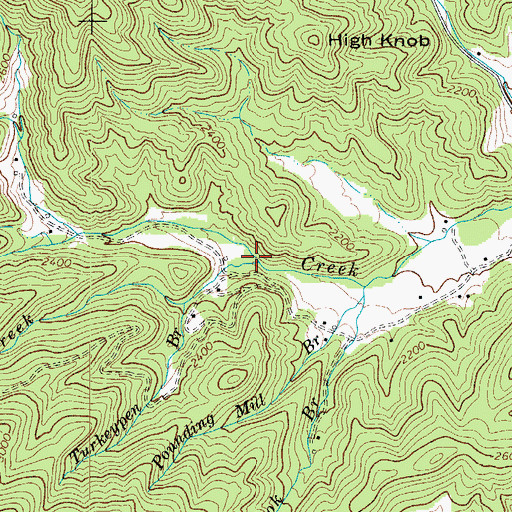 Topographic Map of Trout Creek, NC