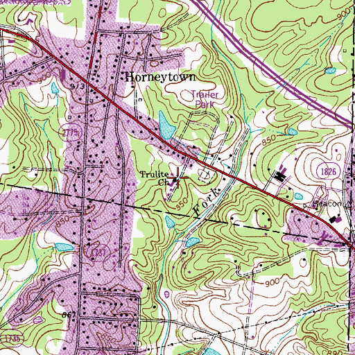 Topographic Map of Trulite Church, NC