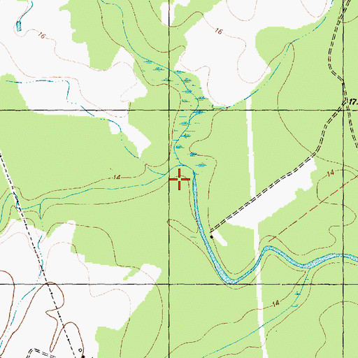 Topographic Map of Tuckahoe Creek, NC