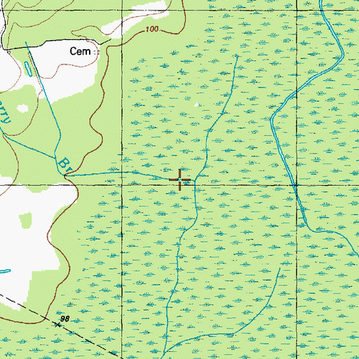 Topographic Map of Tuckleberry Branch, NC
