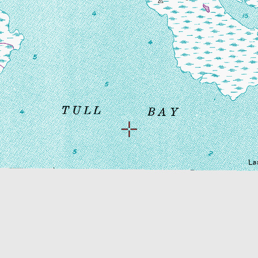 Topographic Map of Tull Bay, NC