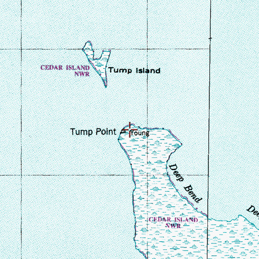 Topographic Map of Tump Point, NC