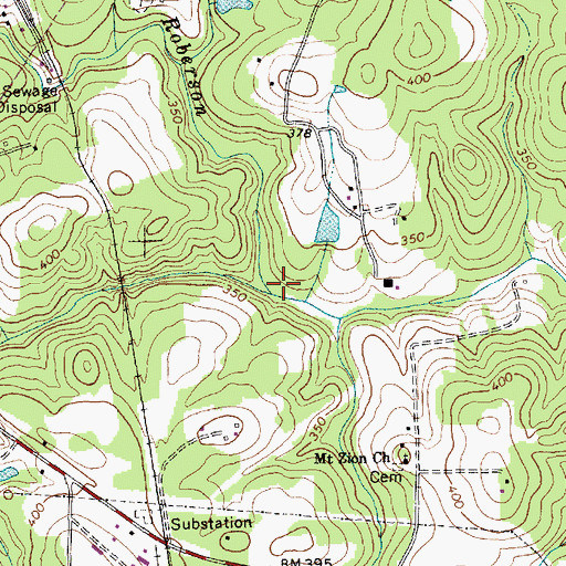 Topographic Map of Turkey Creek, NC