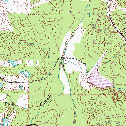 Topographic Map of Turkey Creek, NC