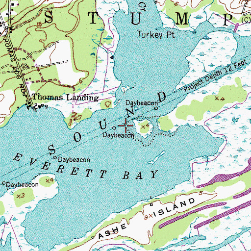 Topographic Map of Turkey Creek, NC