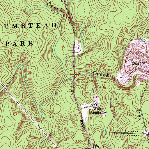 Topographic Map of Turkey Creek, NC