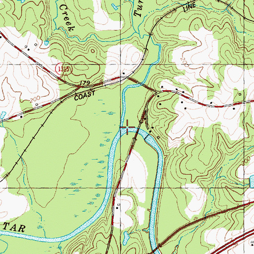 Topographic Map of Turkey Creek, NC