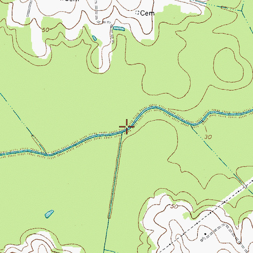 Topographic Map of Turkey Creek, NC