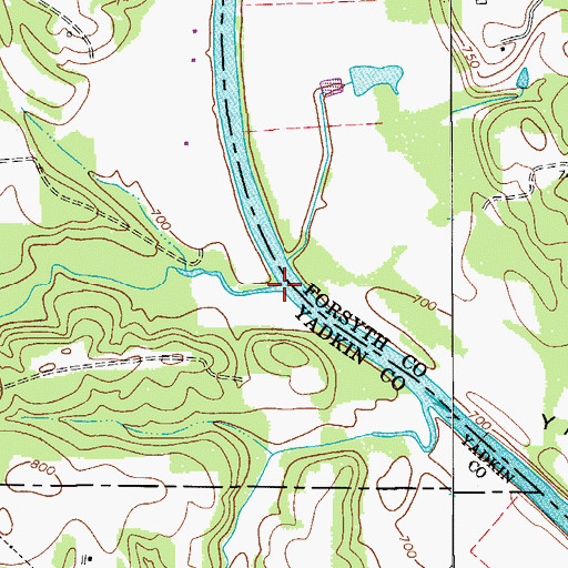 Topographic Map of Turner Creek, NC