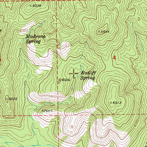Topographic Map of Ratliff Spring, AZ