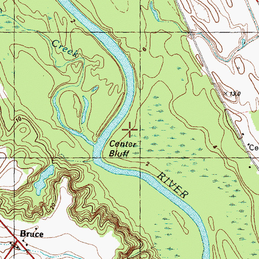 Topographic Map of Tyson Creek, NC