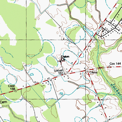 Topographic Map of Union Church, NC