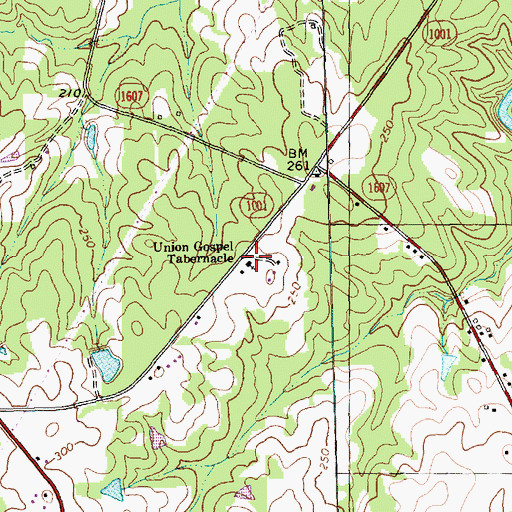 Topographic Map of Union Gospel Tabernacle, NC