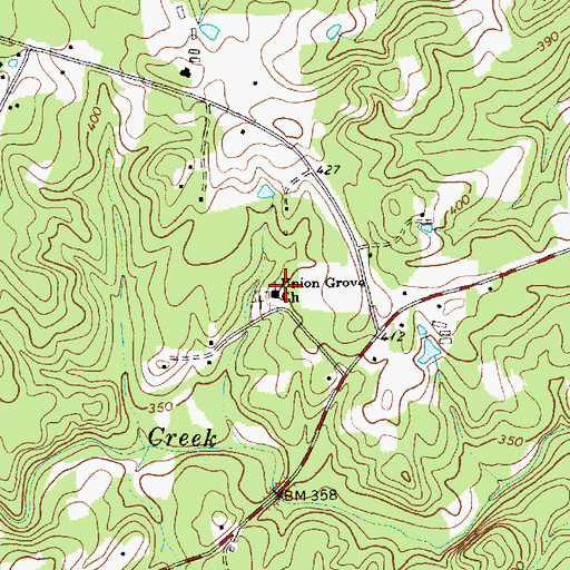 Topographic Map of Union Grove Church, NC