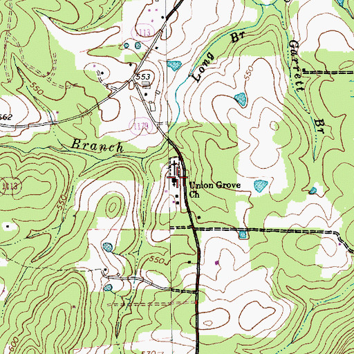 Topographic Map of Union Grove Church, NC