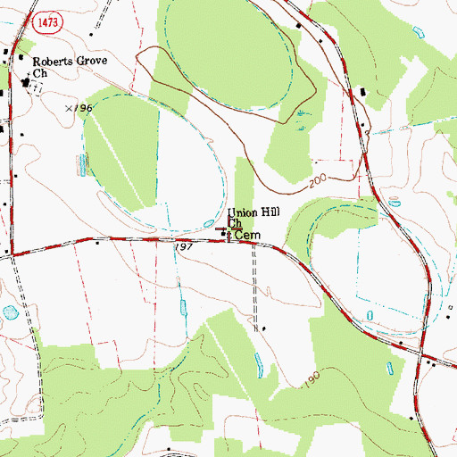 Topographic Map of Union Hill Church, NC