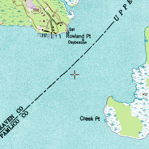 Topographic Map of Upper Broad Creek, NC