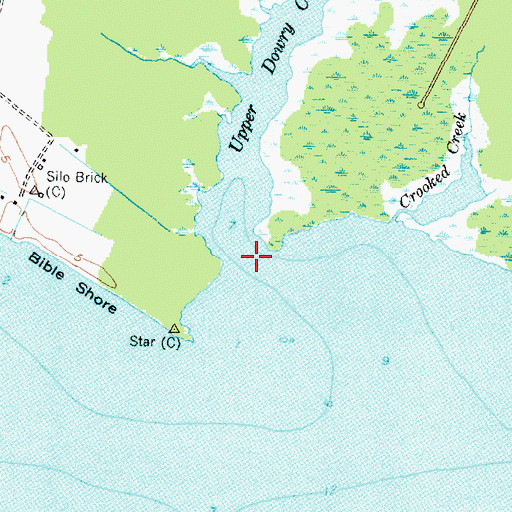 Topographic Map of Upper Dowry Creek, NC