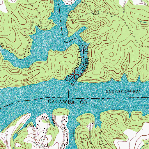 Topographic Map of Upper Little River, NC