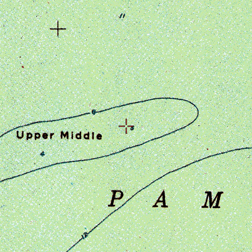 Topographic Map of Upper Middle, NC