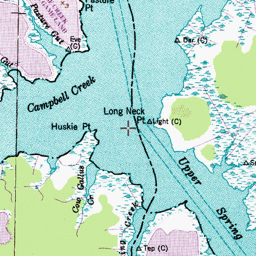 Topographic Map of Upper Spring Creek, NC