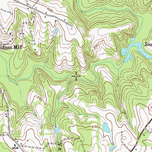 Topographic Map of Vaughn Branch, NC