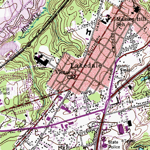 Topographic Map of Victory Church, NC