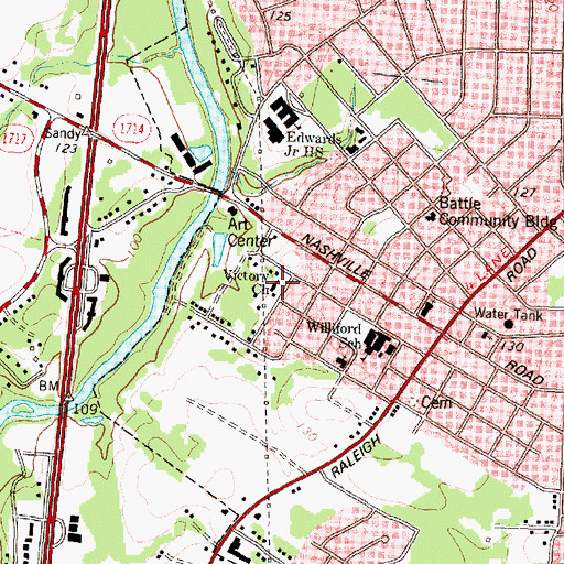 Topographic Map of Victory Church, NC