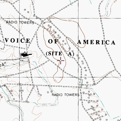 Topographic Map of Voice of America, NC