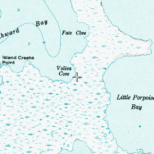 Topographic Map of Voliva Cove, NC