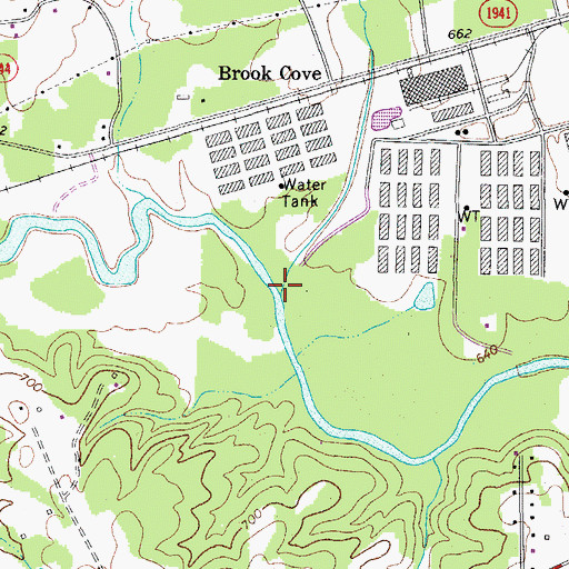 Topographic Map of Voss Creek, NC