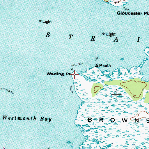 Topographic Map of Wading Point, NC