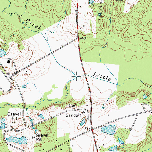 Topographic Map of Wads Creek, NC