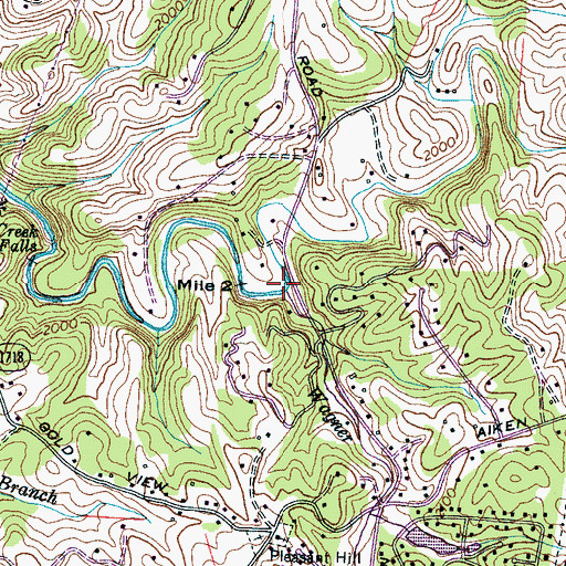 Topographic Map of Wagner Branch, NC