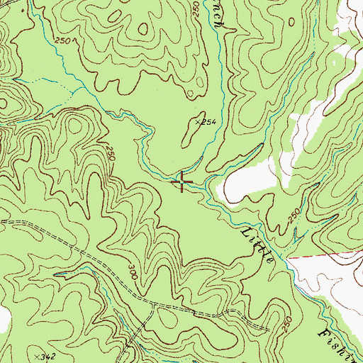 Topographic Map of Walkers Creek, NC