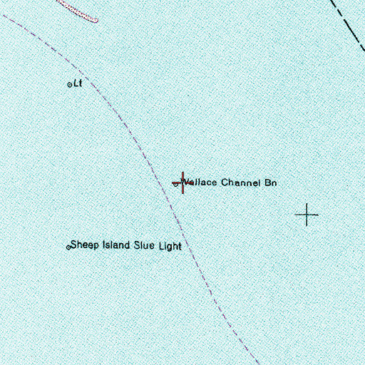 Topographic Map of Wallace Channel Beacon, NC