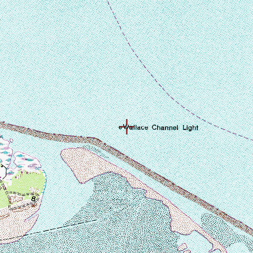 Topographic Map of Wallace Channel Light, NC