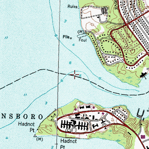 Topographic Map of Wallace Creek, NC