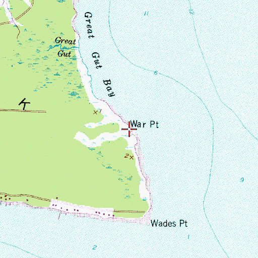 Topographic Map of War Point, NC