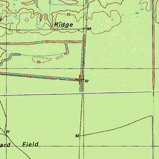 Topographic Map of Ward Bay, NC