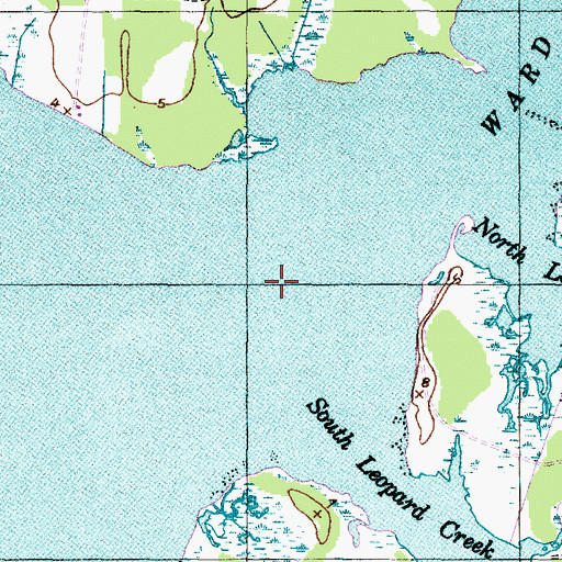 Topographic Map of Ward Creek, NC