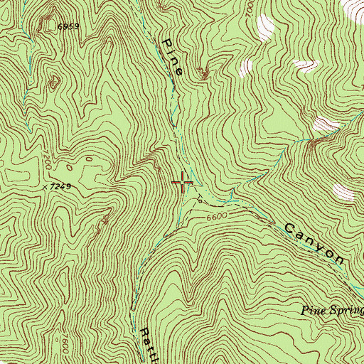 Topographic Map of Rattlesnake Canyon, AZ