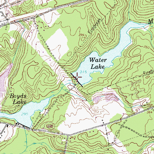 Topographic Map of Water Lake, NC