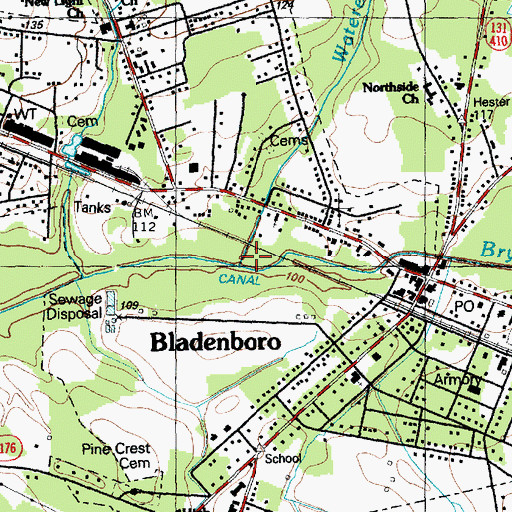 Topographic Map of Wateree Creek, NC