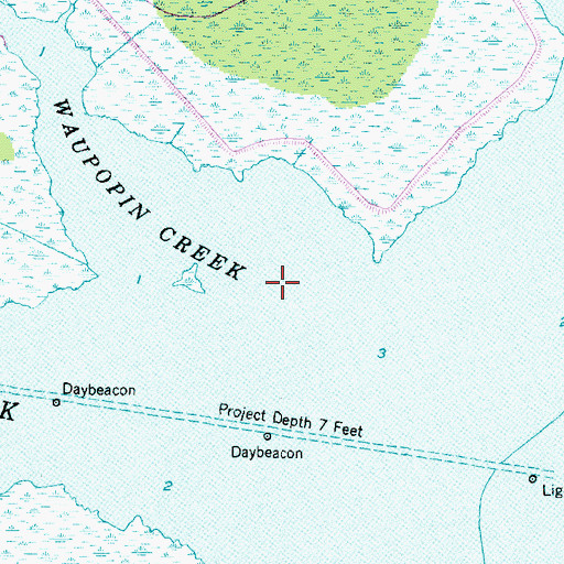 Topographic Map of Waupopin Creek, NC