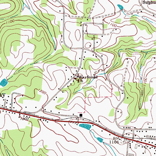 Topographic Map of Wayfound Church, NC
