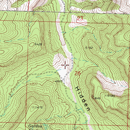 Topographic Map of Rattlesnake Canyon, AZ